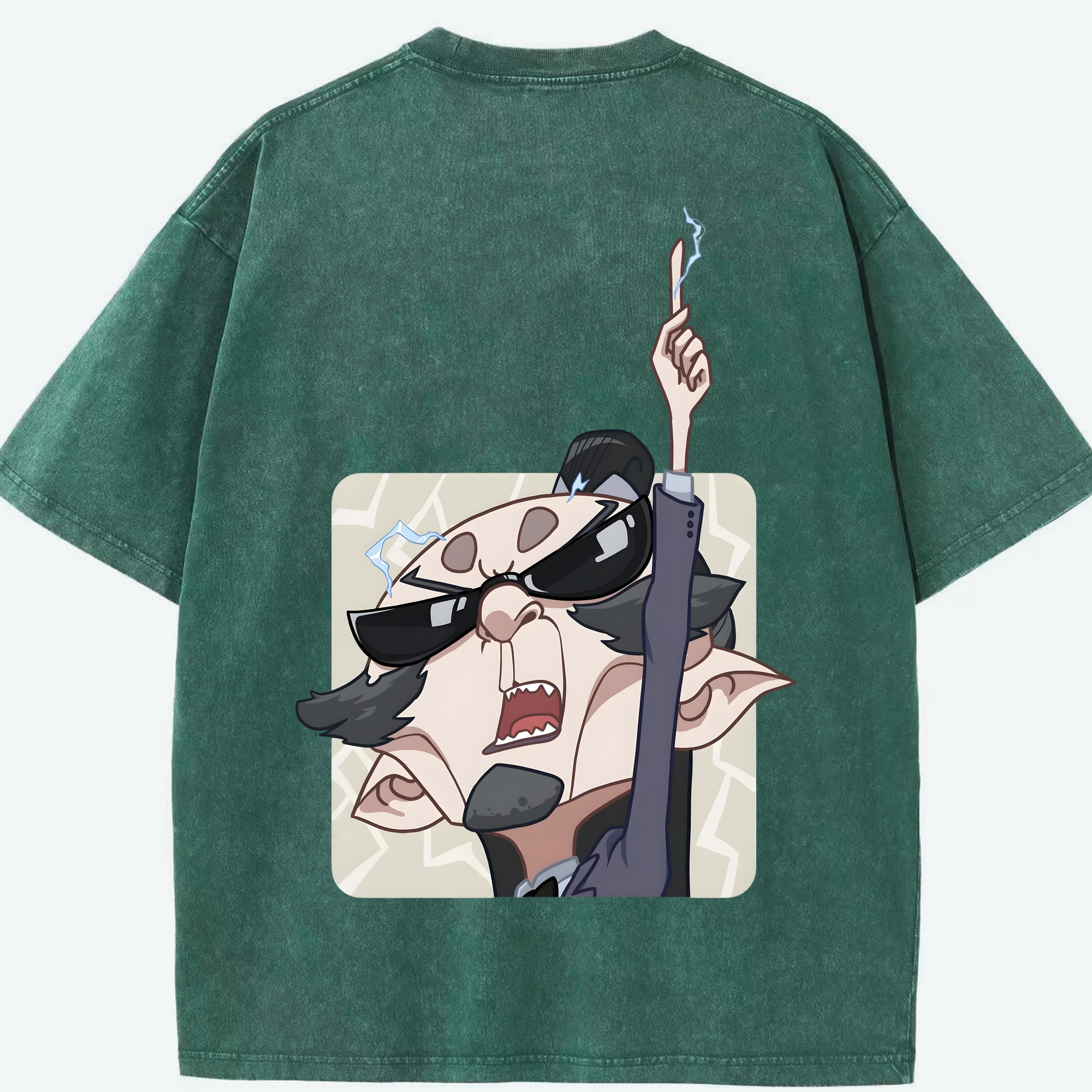 （画像用） Ne Zha 2 ナタ 魔童の大暴れ 綿100% ヴィンテージ風 半袖Tシャツ（背面プリント）